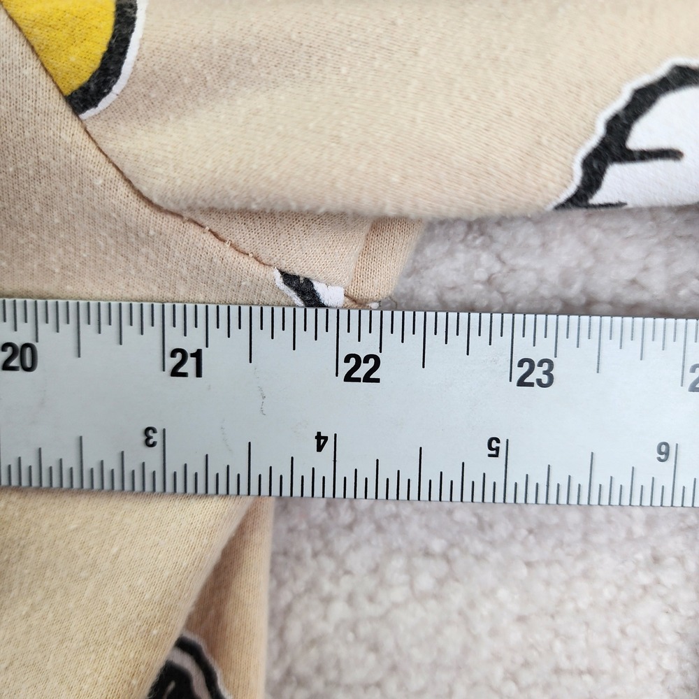 Peanuts Snoopy Woodstock All Over‎ Print Beige Hoodie Sweatshirt Women's XL - Picture 5 of 7